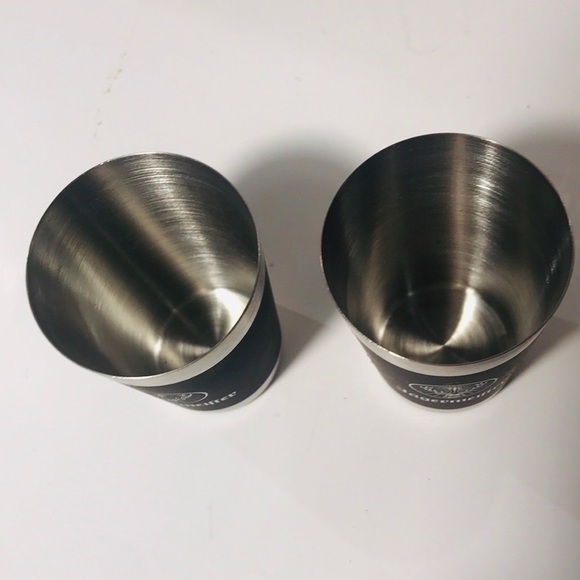 (2) NWOT JAGERMEISTER Stainless Steel Shot Glasses - Picture 3 of 4
